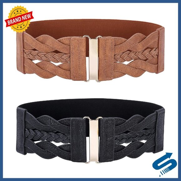 Vintage Stretchy Wide Belt for Dresses 3 Inch Elastic Cinch main image 4